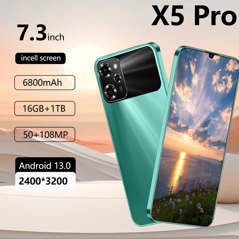 POCO Smartphone X5 Pro Smartphone 7.3 inch Full Screen 4G/5G Cell Phone 16TB+1TB 6800mAh Mobile Phones 108MP Global Version