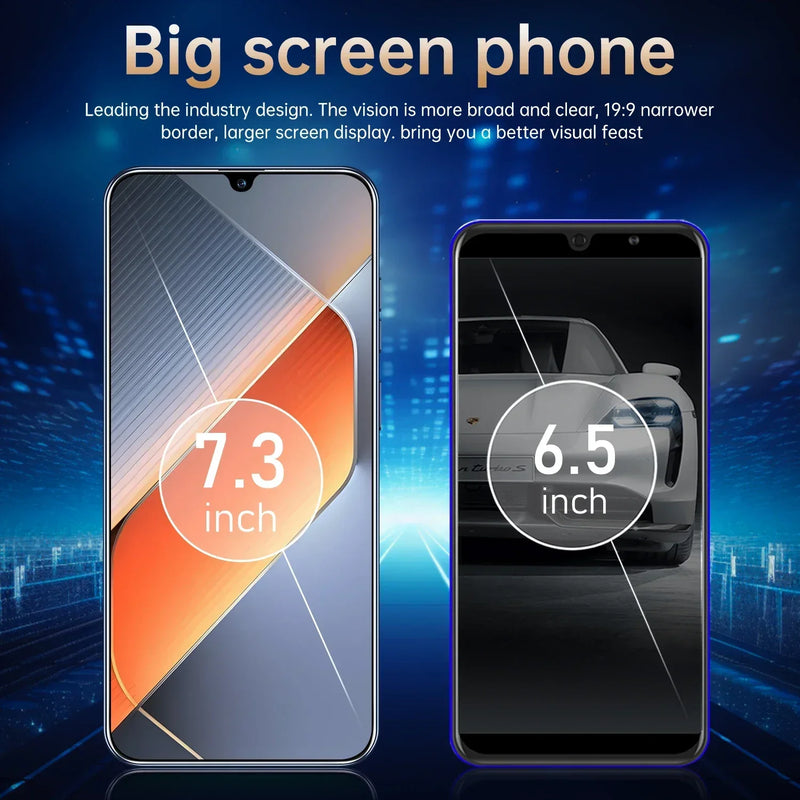 Pova 6 Pro Smartphone 22GB+2TB 7.3 inch Large Screen 8000mAh 4G 5G Dual SIM Cellphone 108MP Camera 10 Core Chip Super Game Phone