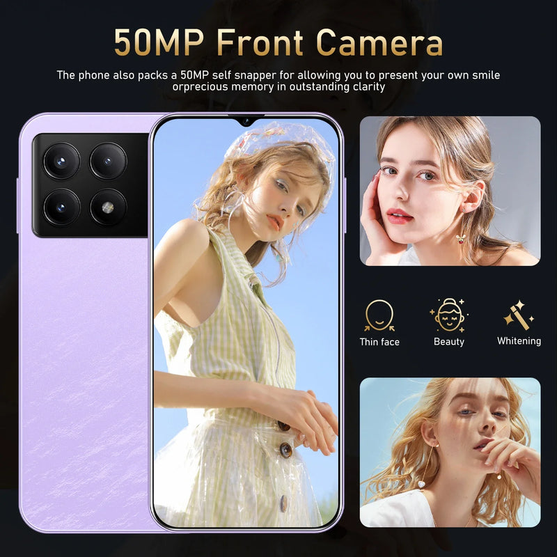 Super F6 Pro Smartphone 4G 5G 7.3inch Android 14 22G+2T Snapdragon 8 Gen3 Dual SIM Phone 8000mAh  Mobile Phone