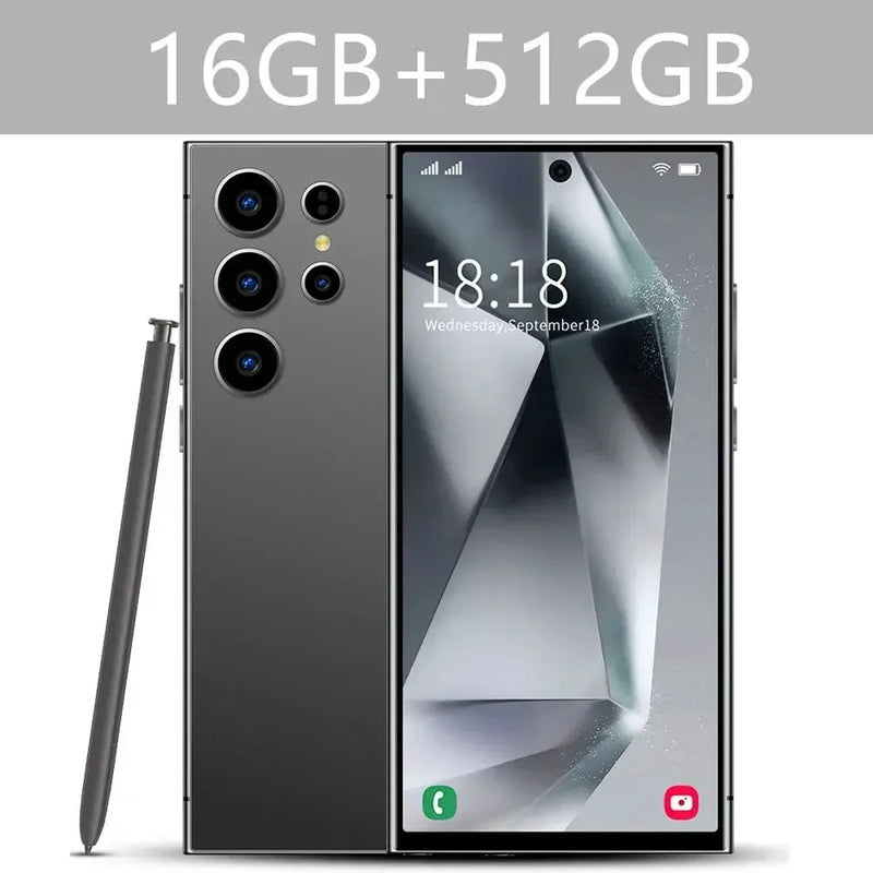 S24 Ultra SmartPhone 5G 7.3 HD 22GB+2TB Phone 4G Dual Sim Celulares Android14 8000mAh 10Core Super Phone