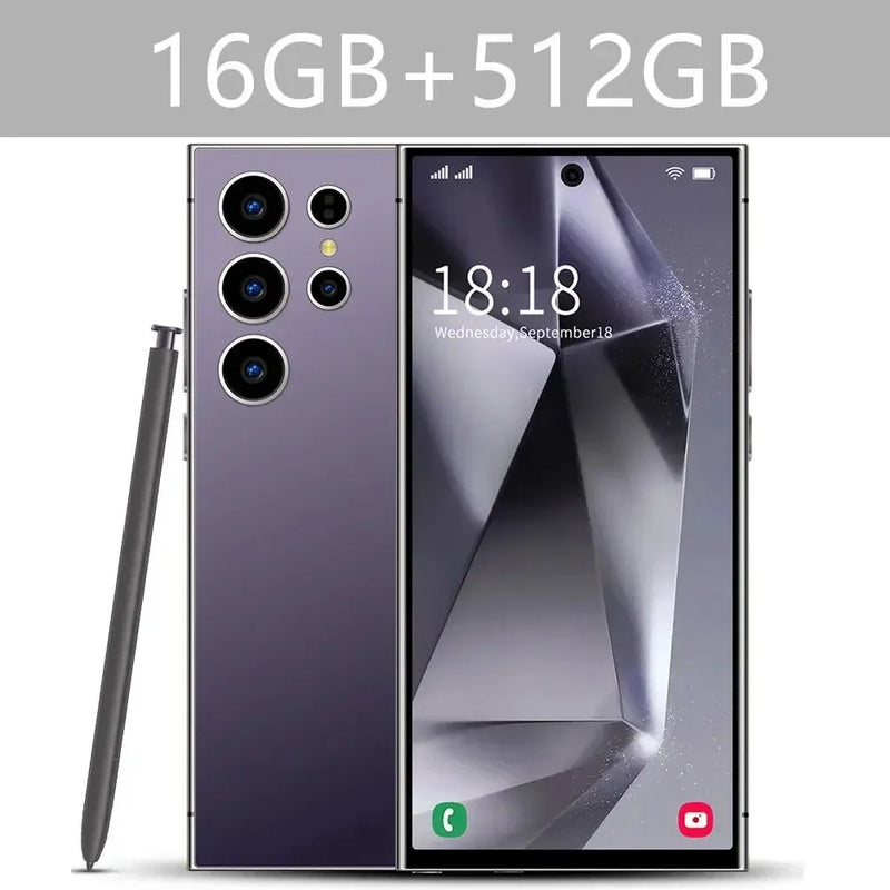 S24 Ultra SmartPhone 5G 7.3 HD 22GB+2TB Phone 4G Dual Sim Celulares Android14 8000mAh 10Core Super Phone