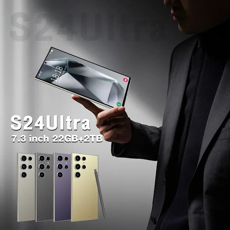 S24 Ultra SmartPhone 5G 7.3 HD 22GB+2TB Phone 4G Dual Sim Celulares Android14 8000mAh 10Core Super Phone